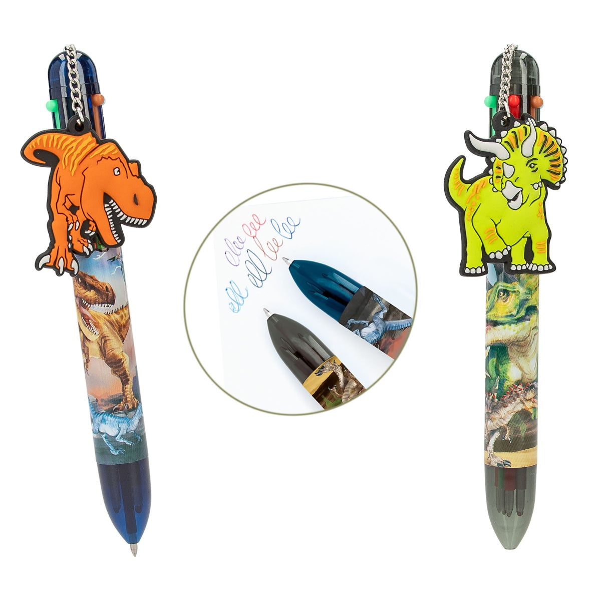 DINO WORLD Gelpen met 6 kleuren