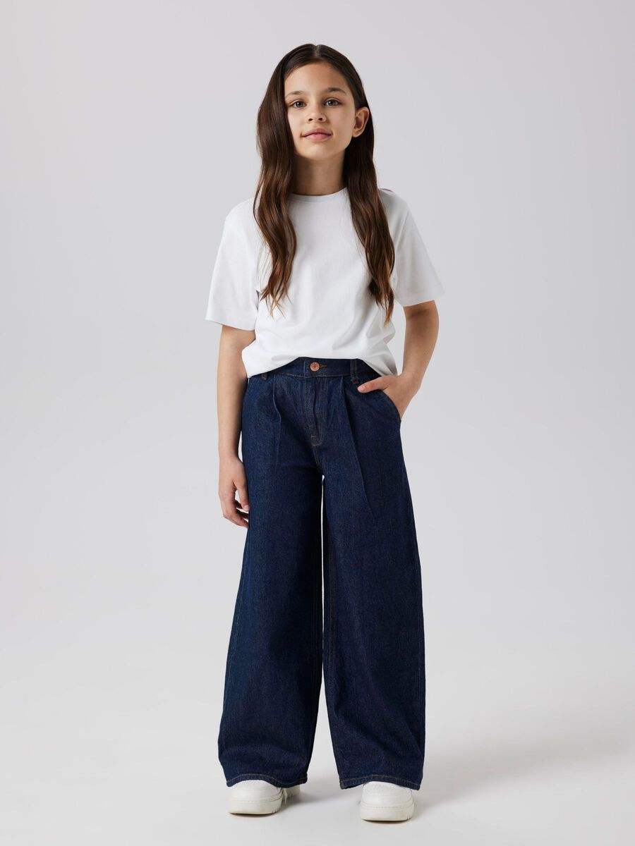 NAME IT G NKFBELLA  jeans 3020-AZ - dark blue denim unwashed - 116