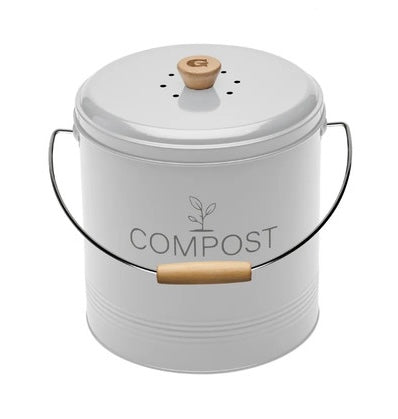 GUILLOUARD Compost keuken afvalemmer 4,5L - wit