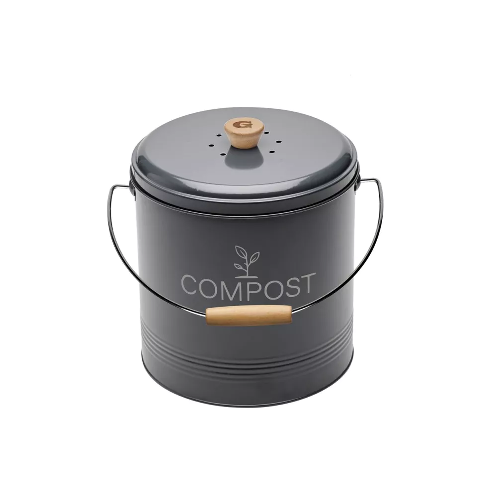GUILLOUARD Compost keuken afvalemmer 8L - antraciet