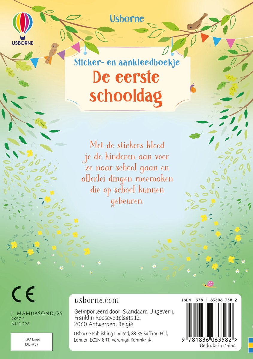 De eerste schooldag - Sticker- en aankleedboekje