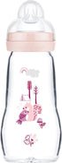 MAM Feel Good fles 260ml girl - glas
