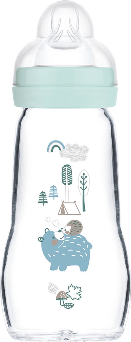 MAM Feel Good fles 260ml boy - glas