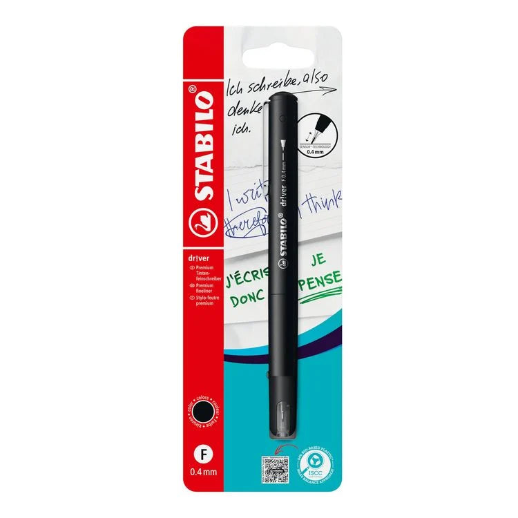 STABILO Driver F blister fineliner black
