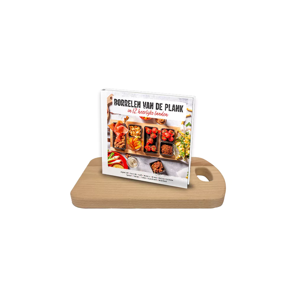 PUUR HOUT Set PH1428 met boek Borrelen van de Plank