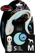 FLEXI New comfort - Hondenriem M - 5m - Lichtblauw