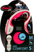 FLEXI New comfort - Hondenriem M - 5m - Rood