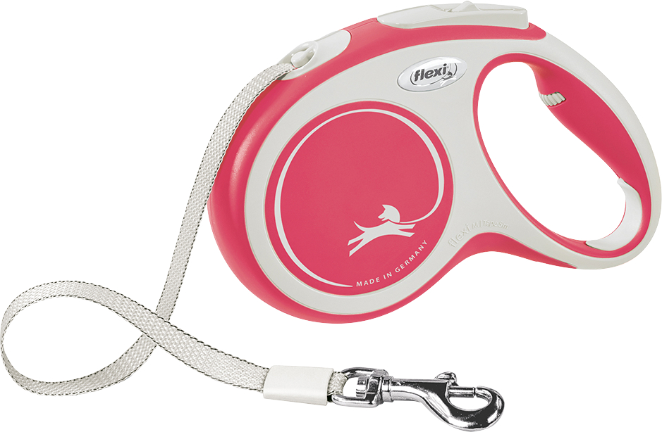 FLEXI New comfort - Hondenriem M - 5m - Rood