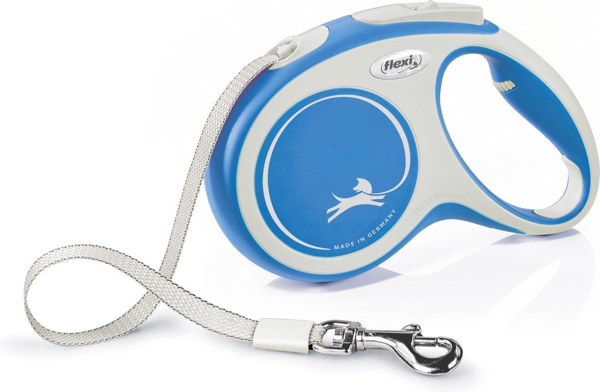 FLEXI New comfort - Hondenriem M - 5m - Blauw