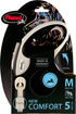 FLEXI New comfort - Hondenriem M - 5m - Zwart
