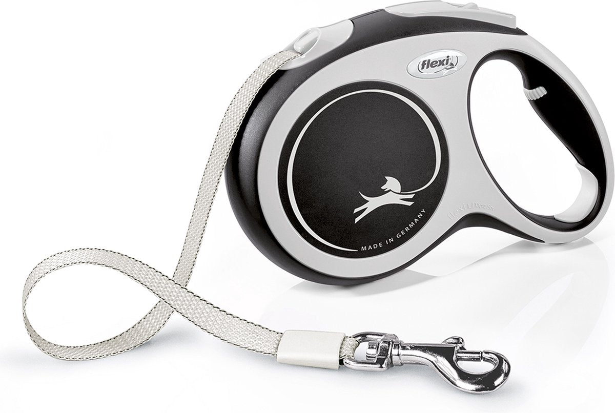 FLEXI New comfort - Hondenriem L - 5m - Zwart