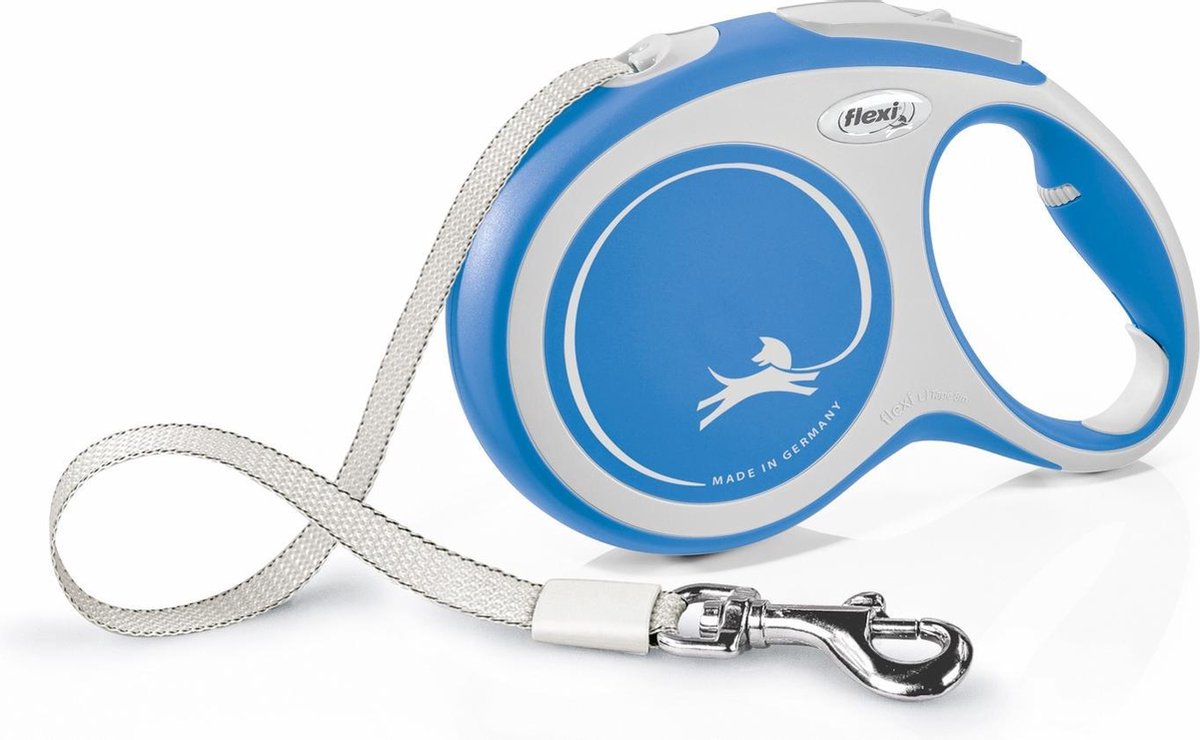 FLEXI New comfort - Hondenriem L - 8m - Blauw