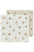 MEYCO Hydrofiele doeken ginko 2pack - 120x120cm - offwhite/soft sand
