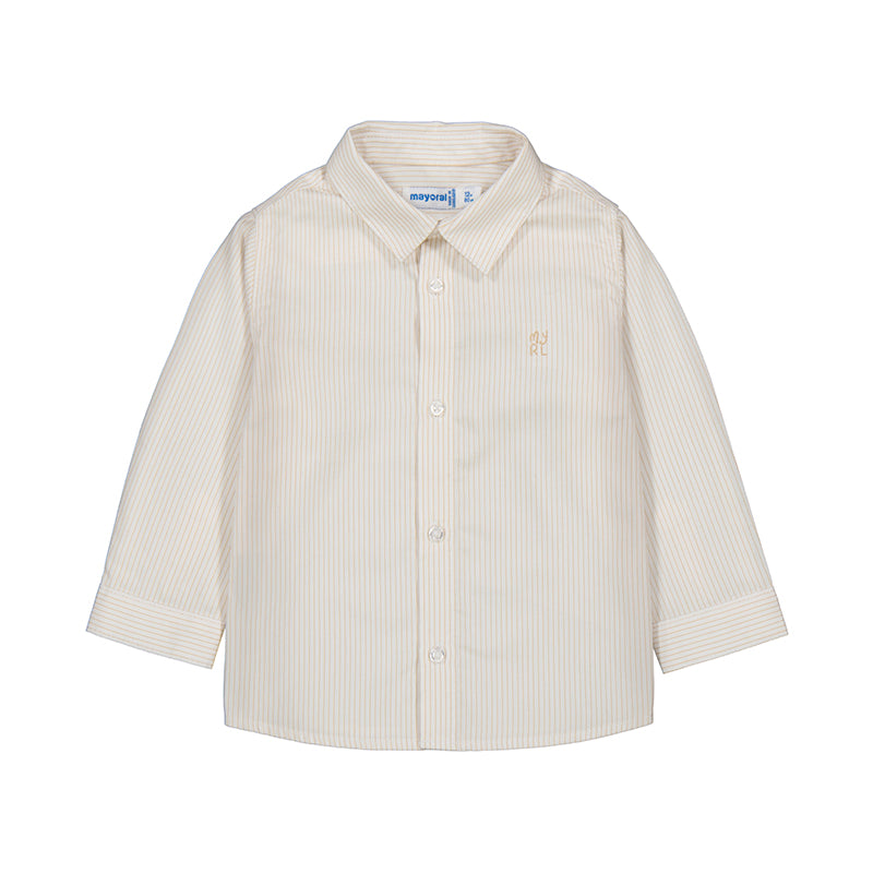 MAYORAL B Basic l/s shirt - latte -  12M