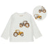 MAYORAL B L/s "Play" tractor shirt - cream - 3