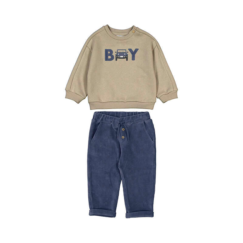 MAYORAL B Corduroy trouser set 2dlg - blue whale -  18M