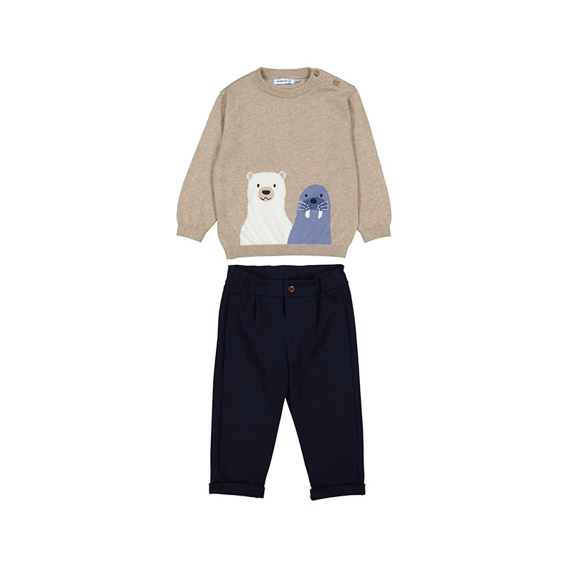 MAYORAL B Set 2dlg long trousers with sweater - night - 3