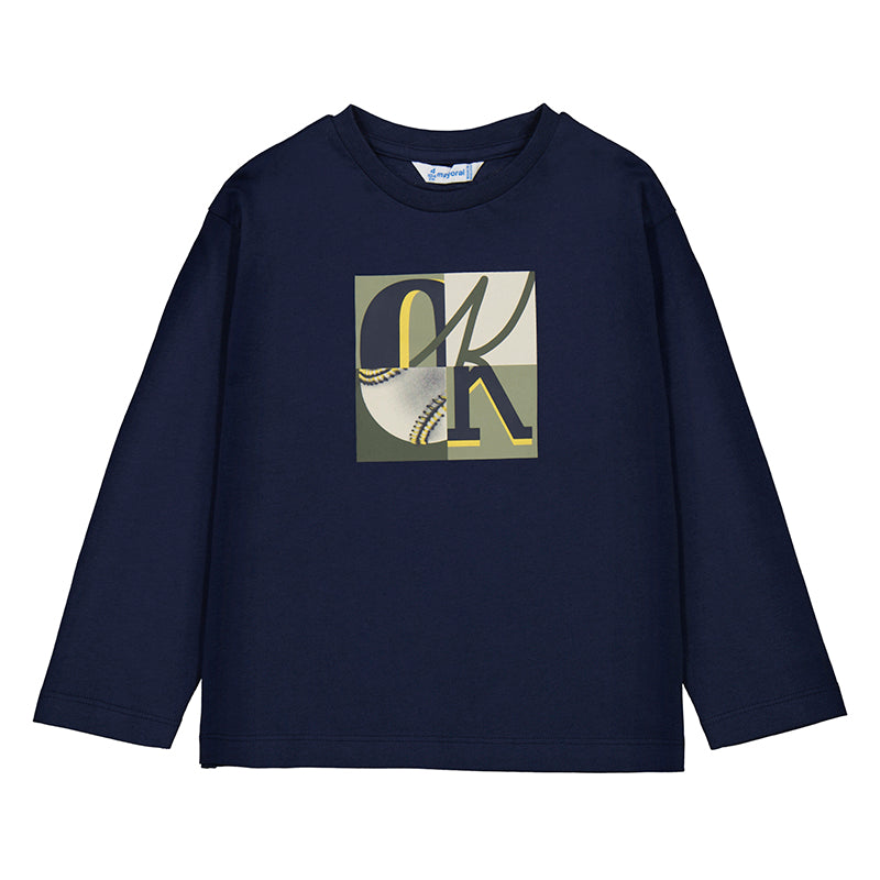 MAYORAL B L/s semibasic shirt - blue - 4