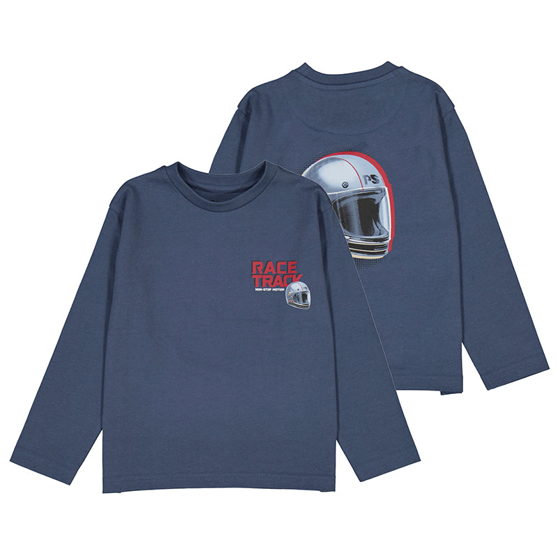 MAYORAL B L/s "race track" shirt - steel - 6
