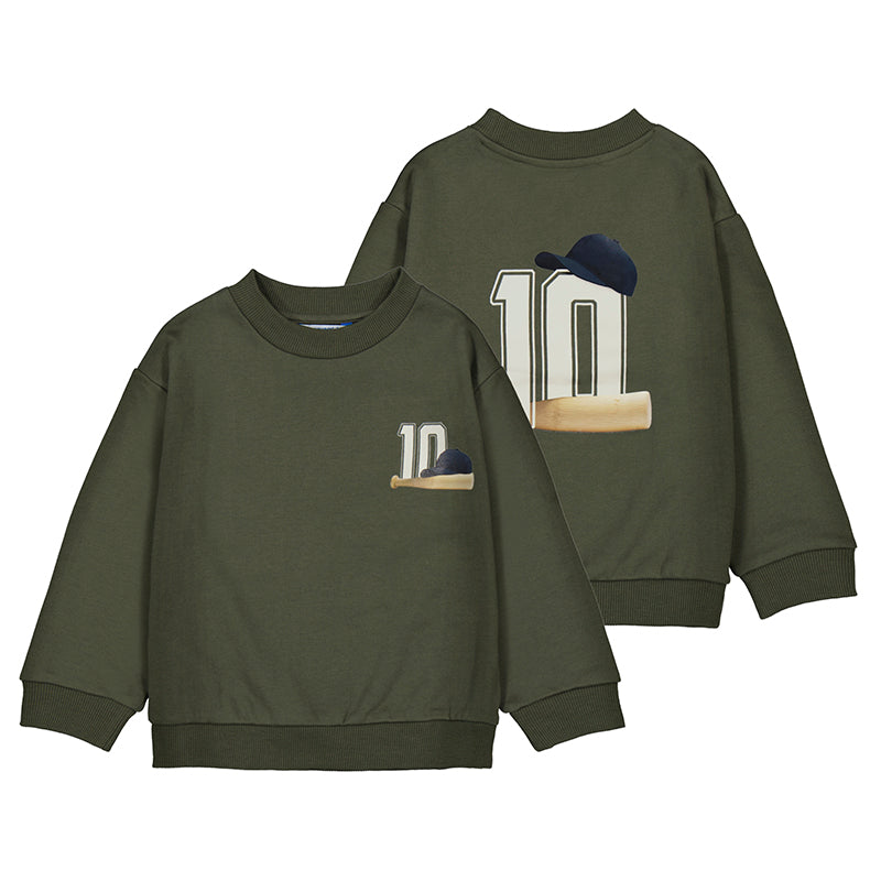 MAYORAL B back print pullover - olive - 5