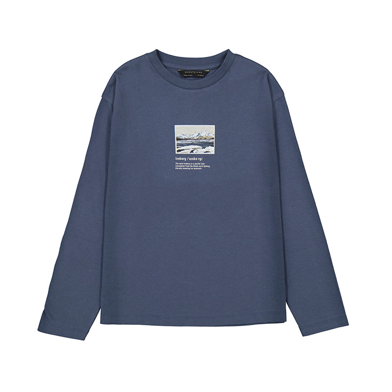 MAYORAL B L/s "iceberg" shirt - steel - 12