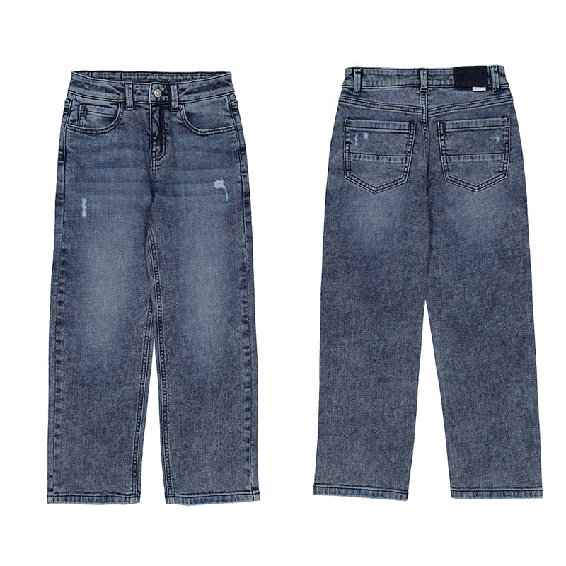 MAYORAL B Wide fit denim pants - dirty blue - 12