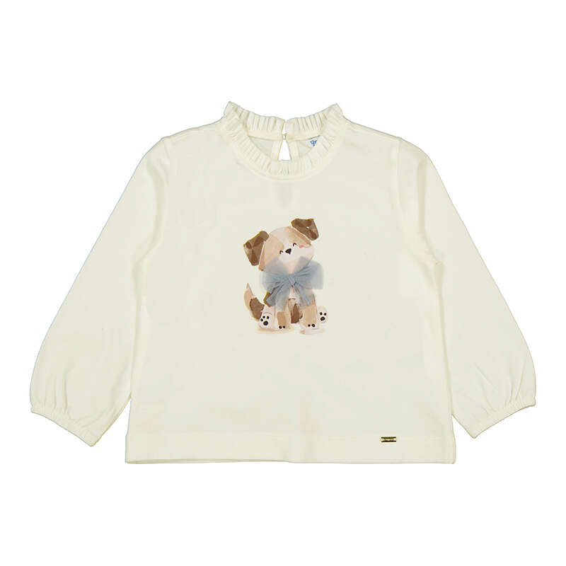 MAYORAL G L/s shirt dress - cream -  12M