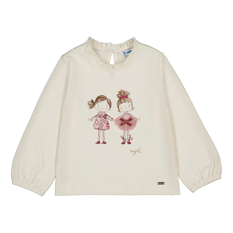 MAYORAL G L/s shirt dress - macchiato -  12M