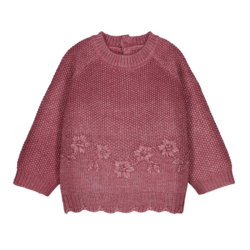 MAYORAL G Flower textured jersey - rose mix - 2