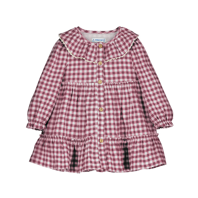 MAYORAL G Vichy dress - rose -  12M