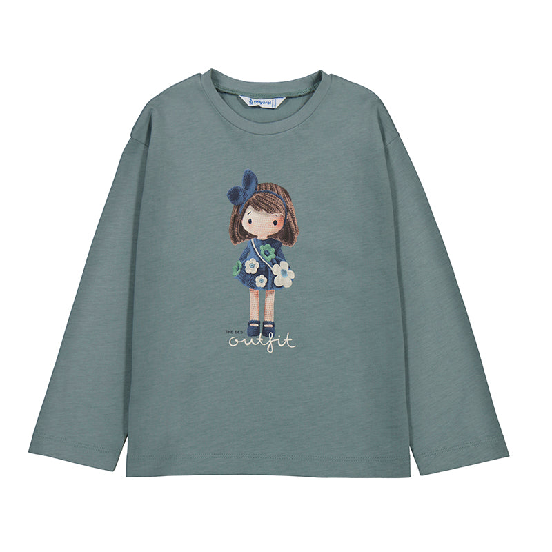MAYORAL G L/s t-shirt - sage - 6