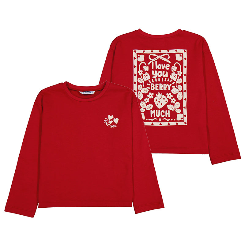 MAYORAL G L/s t-shirt - red - 9