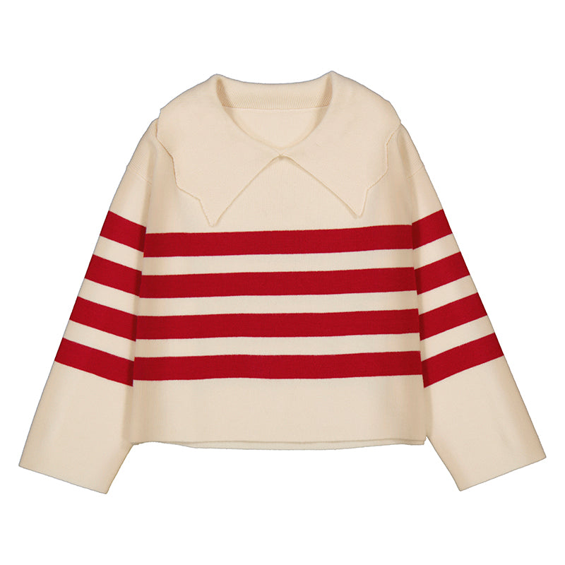 MAYORAL G Sripes sweater - almond - 7