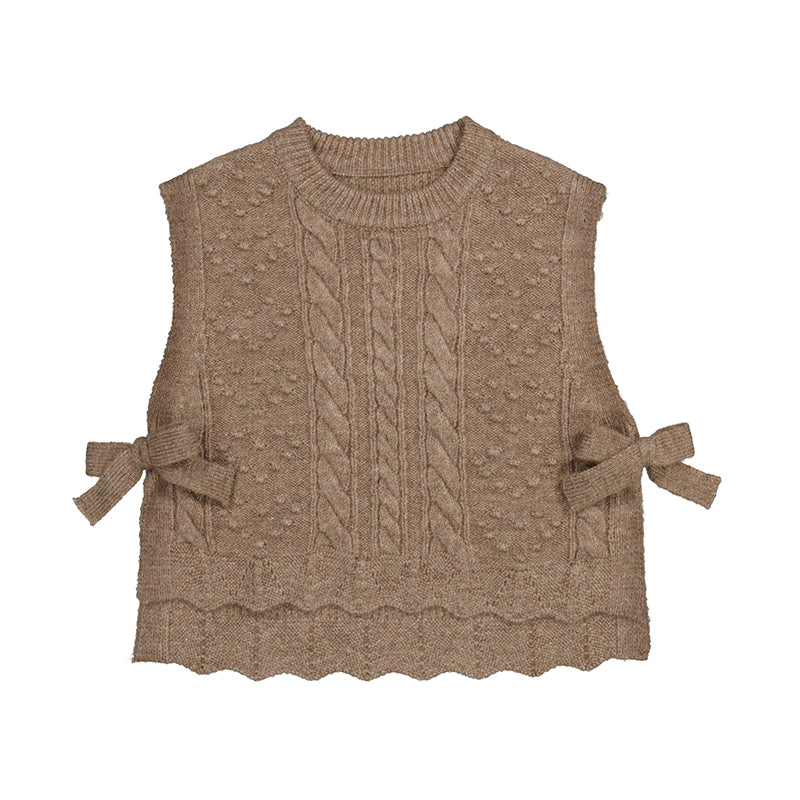 MAYORAL G Knitting vest - brown - 5