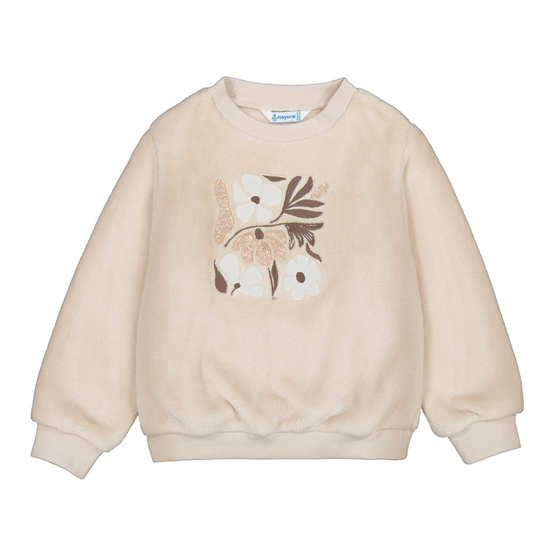 MAYORAL G Fur pullover - sand - 10