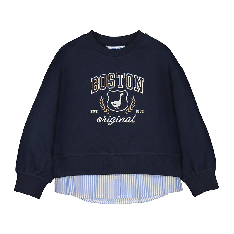 MAYORAL G Faldon pullover - navy - 8