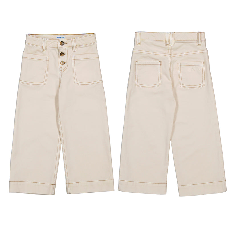MAYORAL G Twill marine pants - almond - 6
