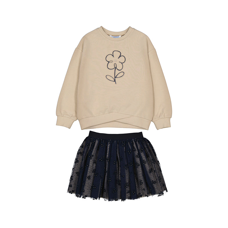 MAYORAL G Tulle skirt set 2dlg - navy -  9