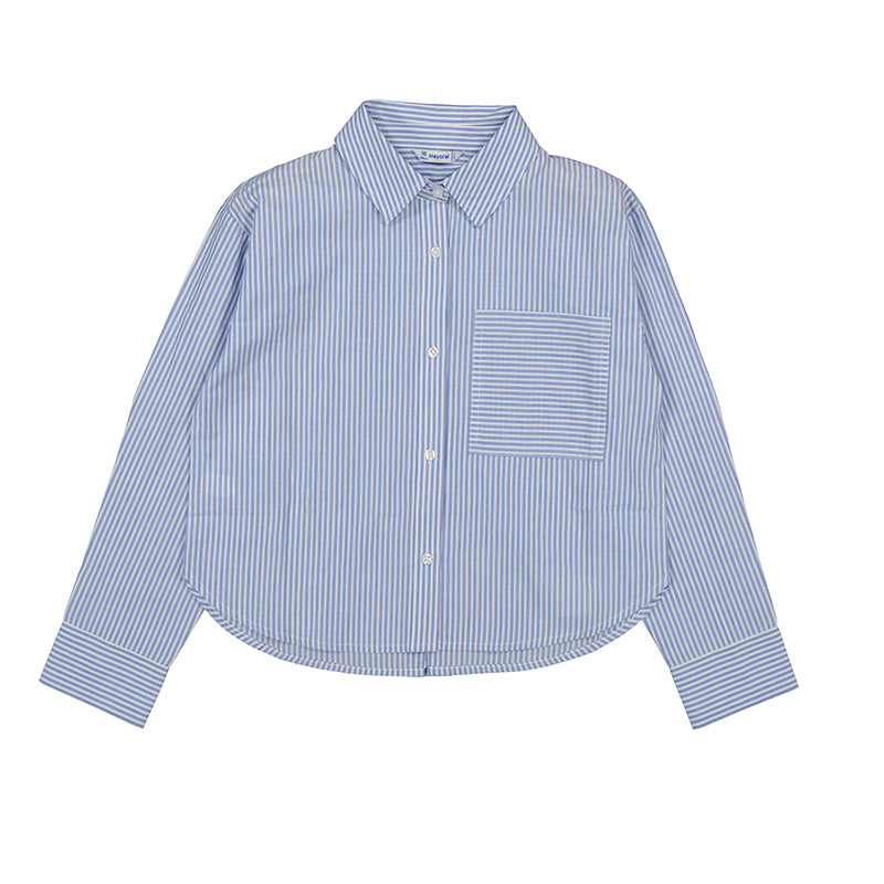 MAYORAL G Pocket blouse - stripes - 10