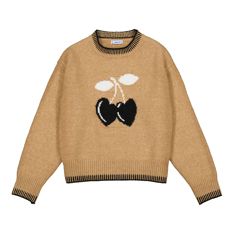 MAYORAL G Jacquard jumper - camel - 12