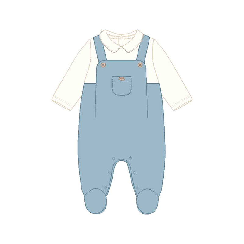 MAYORAL B Long bodysuit w/ cardigan - blue bell -  2/4