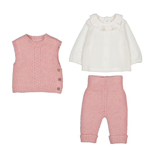 MAYORAL G Knit legging set 3dlg - orchid -  12M