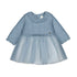 MAYORAL G Tricot/ tull dress - moon -  4/6