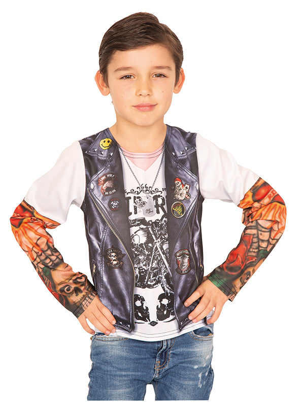 Kostuum BIKER shirt - 140