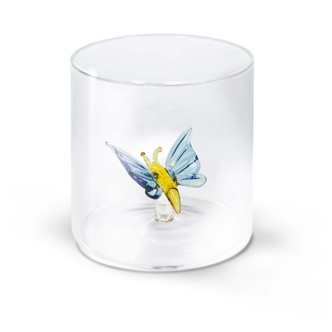 WD Glas 250ml in borosilicaat glas - vlinder deco