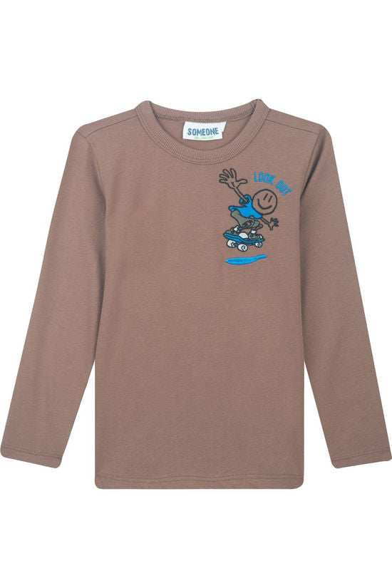 SOMEONE B Longsleeve XEBO - grijs mel.- 122