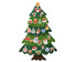 Kerst polyester kalender 70x103cm - groen