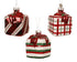 Kersthanger cadeau glas 6cm - ass. (prijs per stuk)