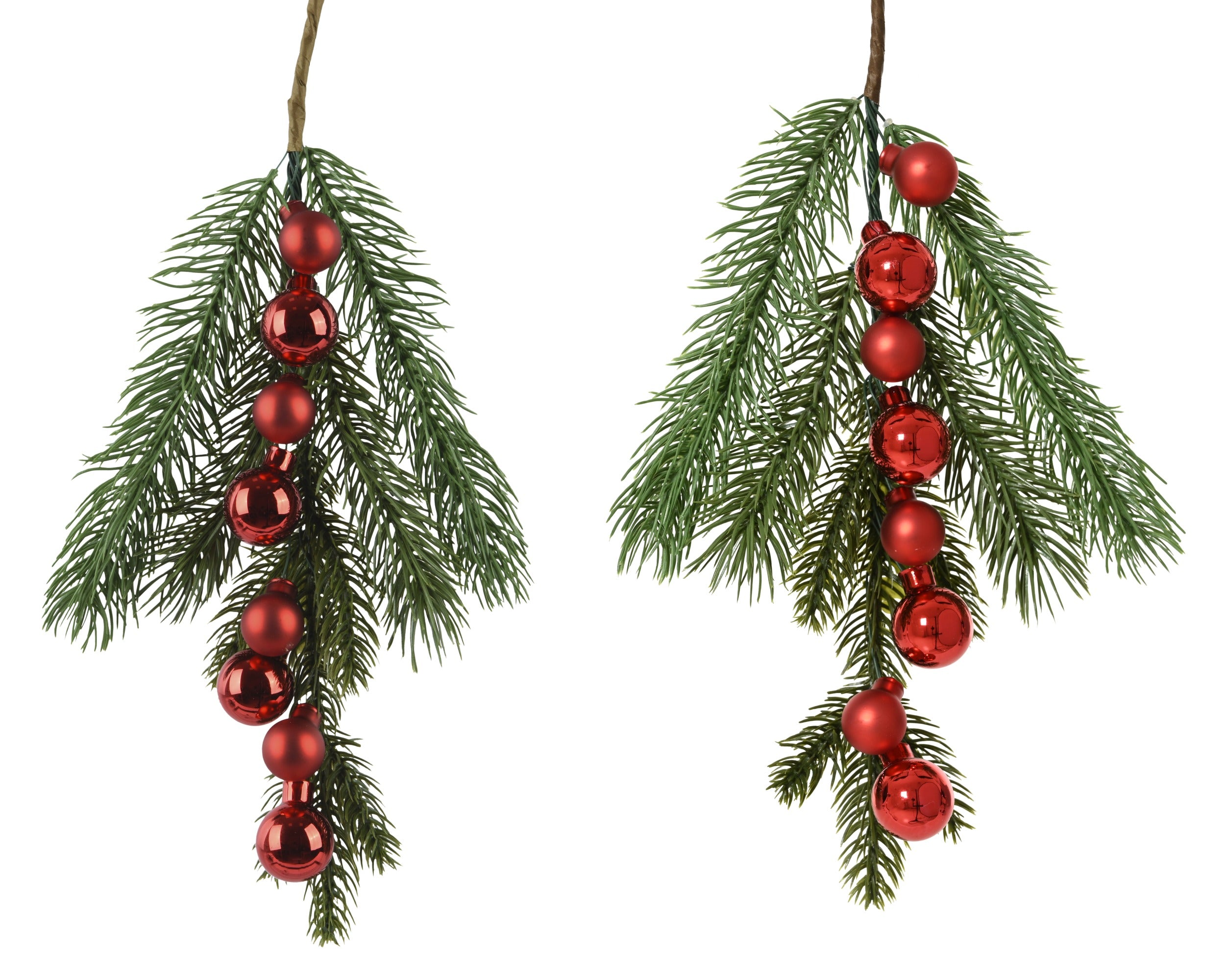 Kersthanger tak 4.5cm - rood/groen - ass. (prijs per stuk)