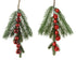 Kersthanger tak 4.5cm - rood/groen - ass. (prijs per stuk)